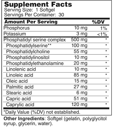 Phosphatidyl Serine Complex 500 mg