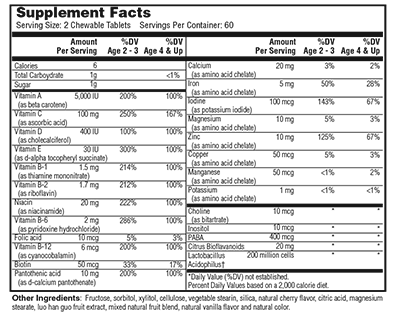 Children's Chewable Multivitam with Acidoph