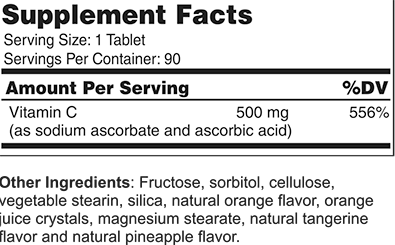 Vitamin C 500 mg Orange Chewable